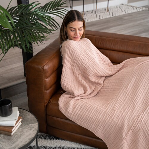 Muslin Blanket for Adults Extra Large Twin 90 x 66 Blush Twin 90 X 60 Gerbes Super Markets
