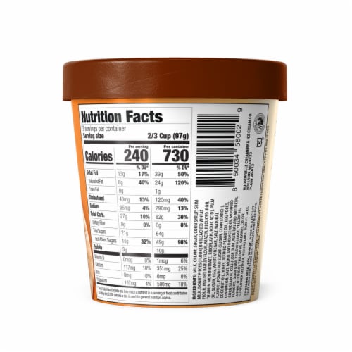 Little Debbie® Honey Buns Ice Cream Pint Perspective: back