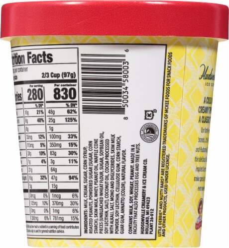 Little Debbie® Nutty Bars Ice Cream Pint Perspective: back