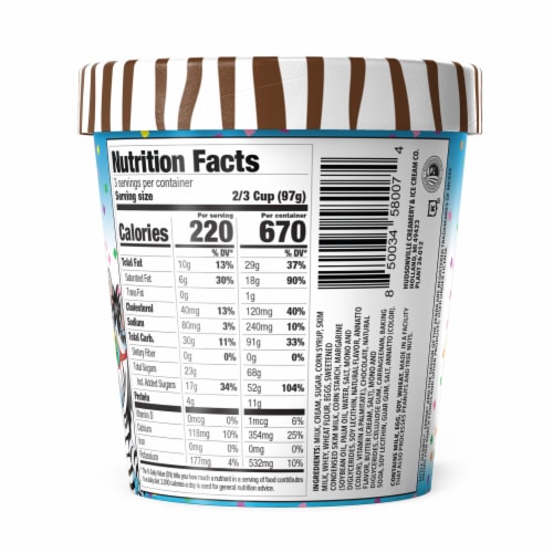 Little Debbie® Zebra Cakes Ice Cream Pint Perspective: back