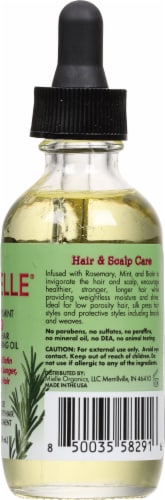 Mielle® Rosemary Mint Light Scalp & Hair Strengthening Oil Perspective: back