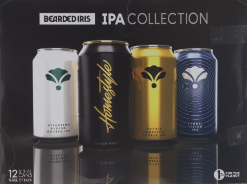 Bearded Iris Brewing IPA Collection Variety Pack Cans Perspective: back