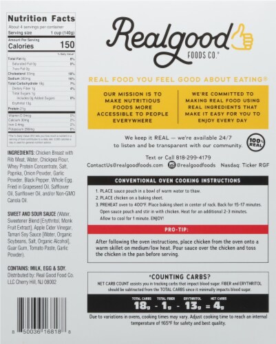 The Real Good Food Company Sweet & Sour Chicken Perspective: back