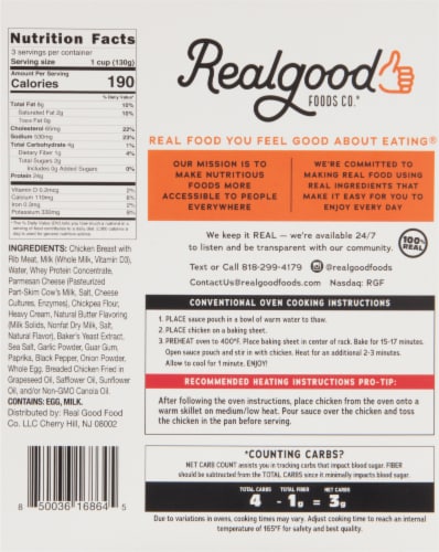 Real Good Foods® Boneless Garlic Parmesan Chicken Bites Perspective: back