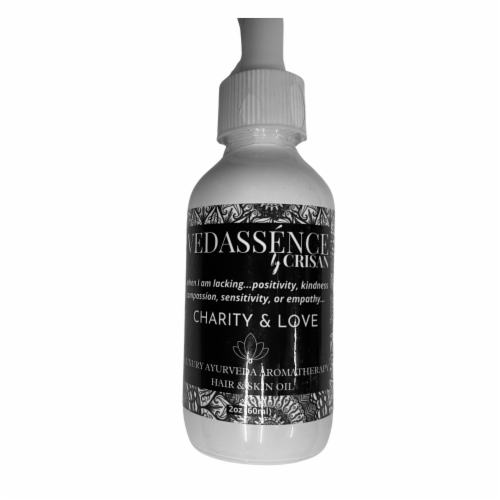Charity & Love | Ayurvedic Aromatherapy Hair & Skin Care | Vedassénce - 2 oz Perspective: back