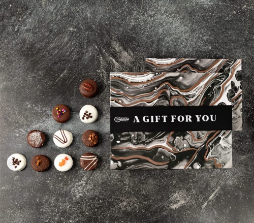 GLUTEN FREE CHOCOLATE COVERED COOKIES FOR HOLIDAY, BIRTHDAY, CORPORATE GIFT BASKET [20 Count] Perspective: back