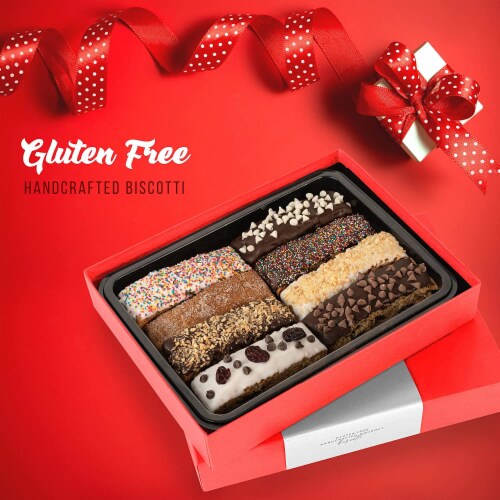 COOKIES GIFT BASKET | Gluten Free Biscotti Gift Basket [8 Count] Perspective: back