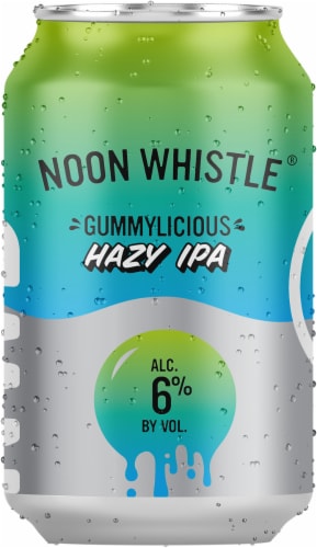 Noon Whistle Gummylicious Hazy IPA Craft Beer Perspective: back