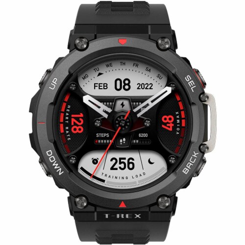 Amazfit TREX2EMBBLK T-Rex 2 Outdoor Smartwatch - Ember Black Perspective: back