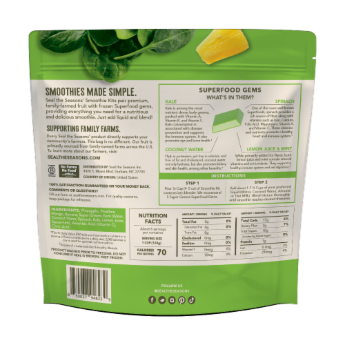 Seal the Seasons Super Greens Cleanse Smoothie Kit Perspective: back