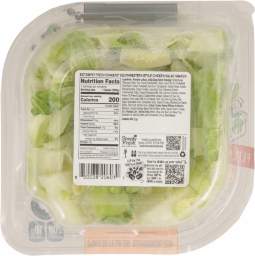 Simply Fresh Salad Bowl Kit - Southwestern Style Shaker with Chicken Perspective: back