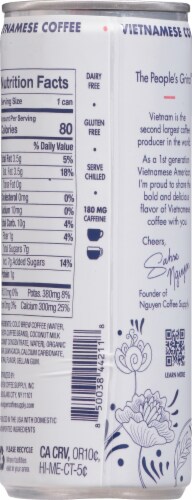 Nguyen® Coffee Supply Coconut Vietnamese Cold Brew Coffee Can Perspective: back
