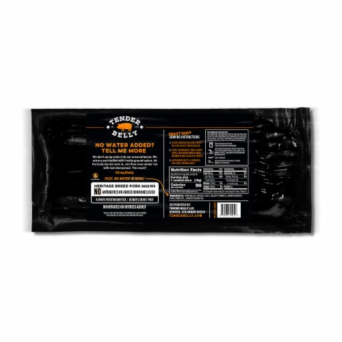 Tender Belly Cherrywood Smoked No Sugar Uncured Bacon Perspective: back