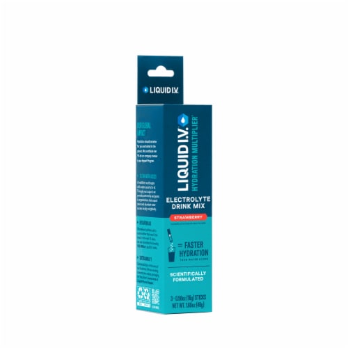 Liquid I.V.® Hydration Multiplier® Strawberry Electrolyte Drink Mix Packets Perspective: back