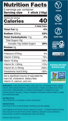 Liquid I.V.® Hydration Multiplier® Strawberry Lemonade Electrolyte Drink Mix Packets Perspective: back