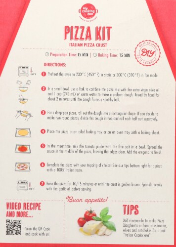 My Cooking Box Pizza Kit Italian Pizza Crust Perspective: back