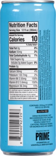 Prime Blue Raspberry Energy Drink Perspective: back