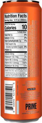 Prime Orange Mango Energy Drink Perspective: back