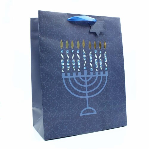 Hannukah Large Holiday Christmas Christmas Gift Bag Perspective: back