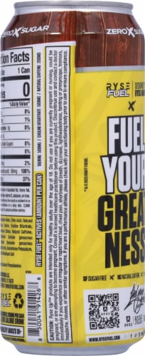 RYSE Fuel® Zero Sugar Country Time™ Lemonade Energy Drink Can Perspective: back
