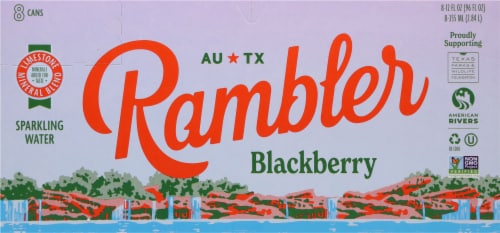 Rambler Blackberry Sparkling Water Cans Perspective: back