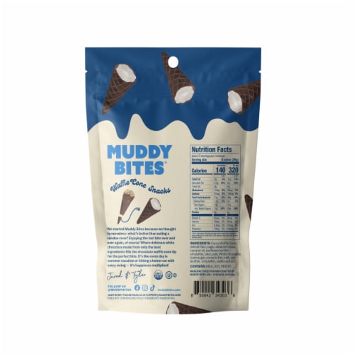 Muddy Bites® Cookies 'n Cream Waffle Cone Snacks Perspective: back