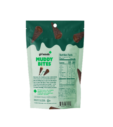Muddy Bites® Girl Scout Thin Mints™ Waffle Cone Snacks Perspective: back