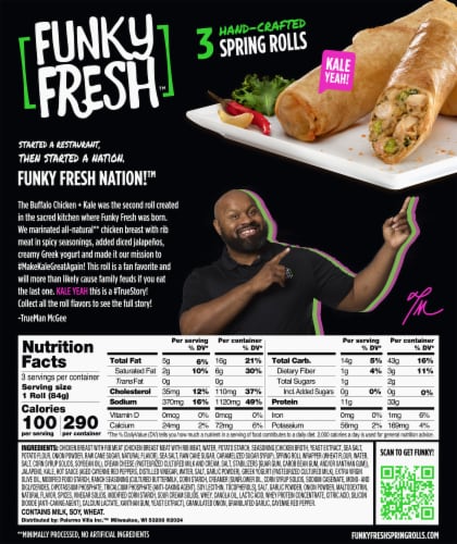 Funky Fresh™ Buffalo Chicken Spring Rolls Perspective: back