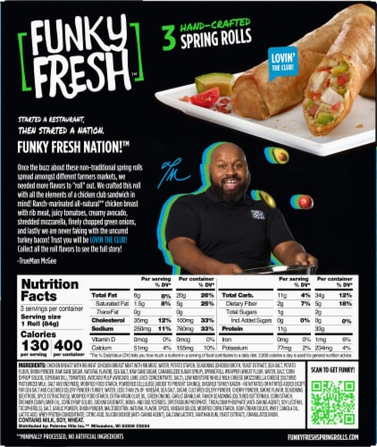 Funky Fresh™ Chicken Club Spring Rolls Perspective: back