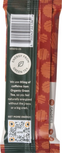 Verb® Chocolate Peanut Butter Cup Caffenated Energy Bar Perspective: back