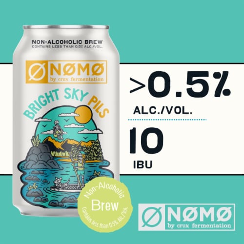 NØ MØ Non-Alcoholic Bright Sky Pils Craft Beer Perspective: back