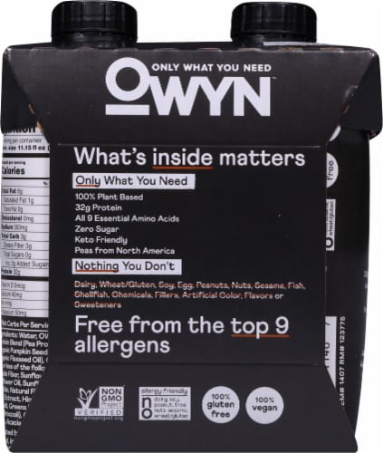 Owyn™ Elite Sea Salted Caramel Plant Protein Shakes Perspective: back
