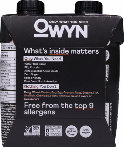 Owyn™ Elite Sea Salted Caramel Plant Protein Shakes Perspective: back