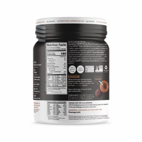 Owyn™ Elite Chocolate Plant Protein Powder Perspective: back