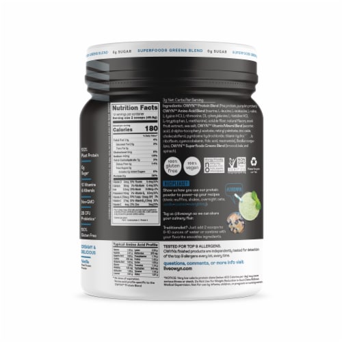 Owyn™ Elite Vanilla Plant Protein Powder Perspective: back