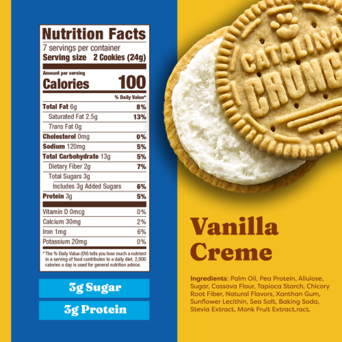 Catalina Crunch® Vanilla Creme Sandwich Cookies Perspective: back