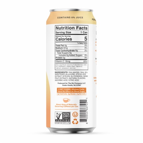 The Ryl Co.™ Peaches & Cream Antioxidant Blend Iced Tea With Benefits Perspective: back