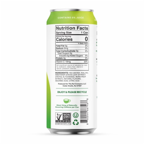 The Ryl Co.™ Green Citrus Antioxidant Blend Iced Tea With Benefits Perspective: back