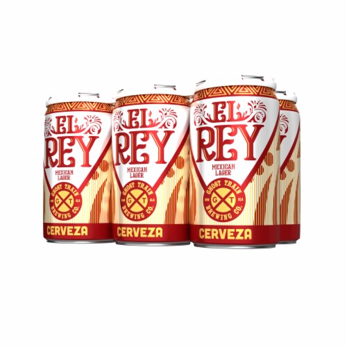 Ghost Train Brewing El Ray Cerveza Mexican Lager Cans Perspective: back