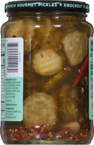 Suckerpunch® Arbol Pepper Spicy Dill Pickle Chips Perspective: back