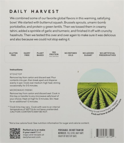 Daily Harvest Brussels Sprouts + Tahini Harvest Bowl Perspective: back