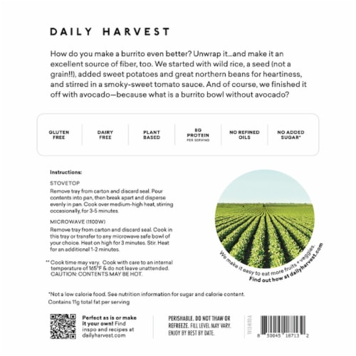 Daily Harvest Sweet Potato + Wild Rice Hash Harvest Bowl Perspective: back