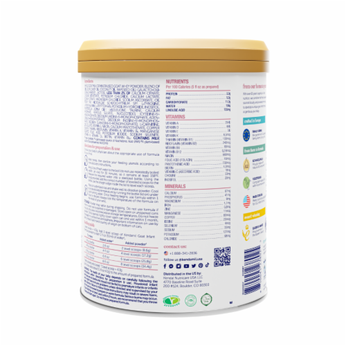 Kendamil® Goat Whole Milk Powder Infant Formula Perspective: back
