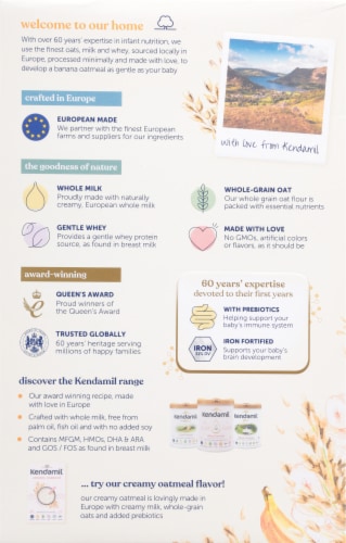 Kendamil® Banana Creamy Oatmeal Cereal Perspective: back
