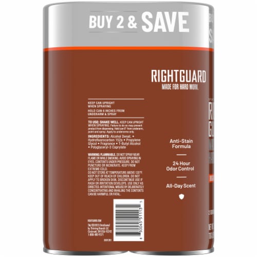 Right Guard Men's Deodorant Aresol Can Sport 2-Pack Perspective: back
