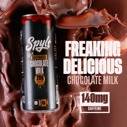 Spylt Max Caffeinated Chocolate Milk Can Perspective: back