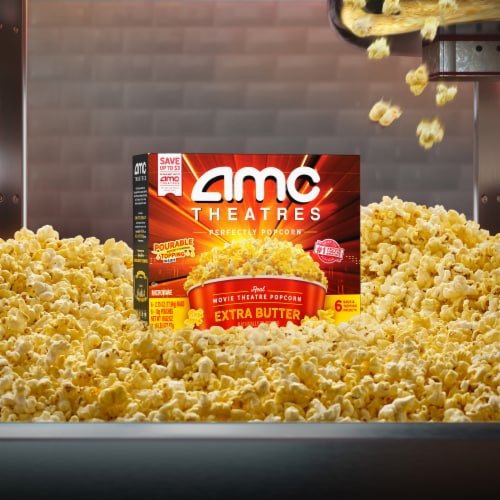 AMC Theatres Perfectly Popcorn™ Extra Butter Movie Theatre Microwave Popcorn Perspective: back