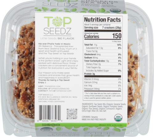 Top Seedz Sea Salt Crackers Perspective: back