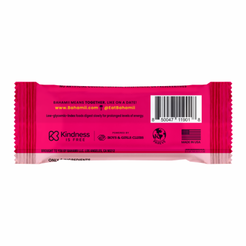 Bahamii Chocolate Almond Date & Almond Bar Perspective: back