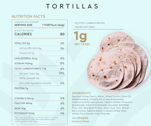 Hero™ Flour Tortillas Perspective: back
